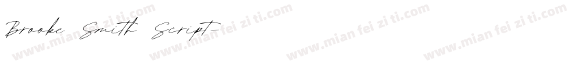 Brooke Smith Script字体转换